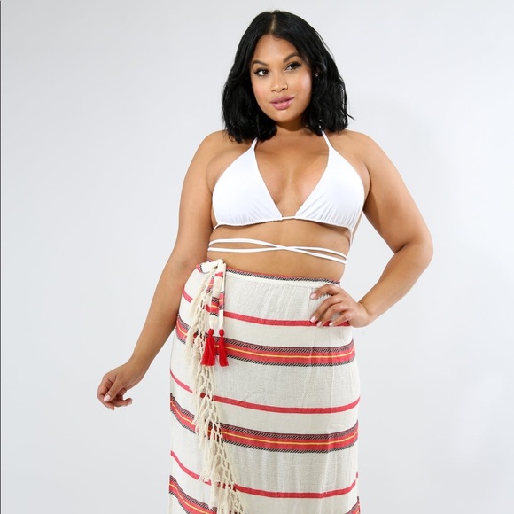 Plus Tassel Cover Up / Skirt - Picture 2 of 5